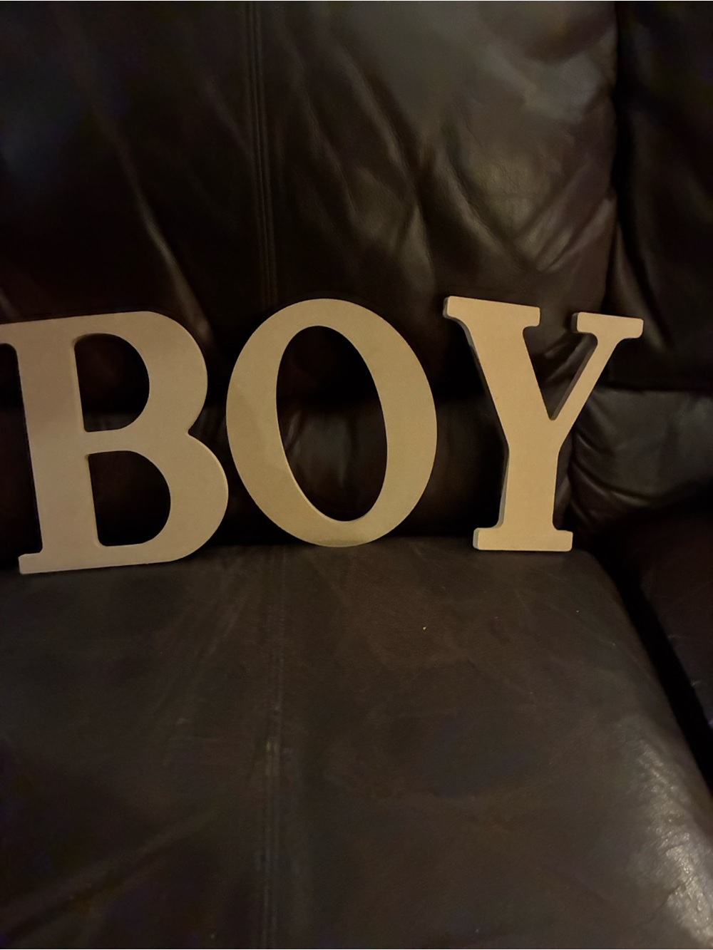 Neutral Wood 'BOY' Decorative Wall Letters - Beige